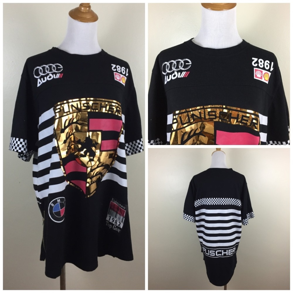 MJC Applique Patches Print Short Sleeve Shirt Top
